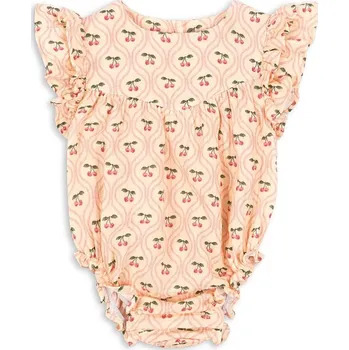 Dupačky Dětské bavlněné dupačky Konges Sløjd COCO ROMPER GOTS KS103068 oranžová 24X, vel. 80