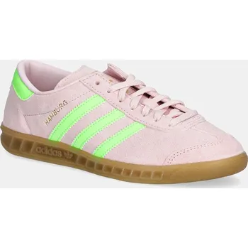 Dámské tenisky Semišové tenisky adidas Originals Hamburg W dámské, růžová barva, JS0683 03X, EUR 39 1/3