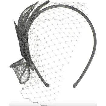 Brož Dámský fascinátor Seeberger se závojem - zeleno-šedý Velikost: Unisize (S-XL)