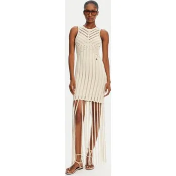 Dámské šaty Patrizia Pepe Úpletové šaty 2A2916/K260-B823 Béžová Regular Fit I