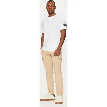 Pánské tričko Calvin Klein Jeans T-Shirt J30J323484 Bílá Regular Fit XS