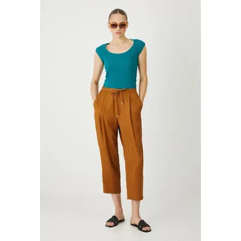 Dámské kalhoty Kalhoty Medicine dámské, hnědá barva, široké, medium waist RS25.SPDB03 82X, vel. XS