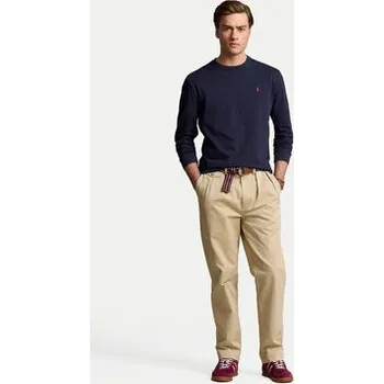 Pánské tričko Polo Ralph Lauren S dlouhým rukávem 710671467057 Tmavomodrá Classic Fit XXL