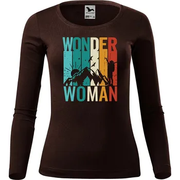 DOBRÝ TRIKO Dámské bavlněné triko Wonder woman Velikost: XS, Barva: Khaki