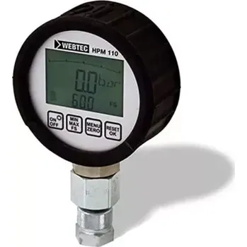 Měřič tělesných funkcí SR-HPM-110-MT-600 digitální manometr WEBTEC, tlakový rozsah 0-600 bar, připojení M16x2