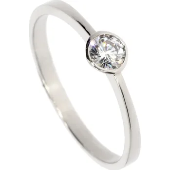 Šperk Zlatnictví Helios Zásnubní prsten z bílého zlata Velikost: 53, Váha: 1,40g