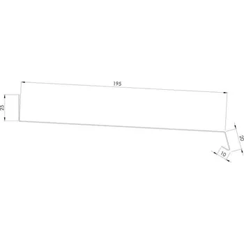 Parapet Parapet r.š. 250mm Barva: Pozink, Materiál: Pozinkovaný plech