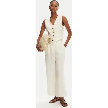 Dámské kalhoty Marella Kalhoty culottes Silvana 2515131022 Écru Regular Fit 42