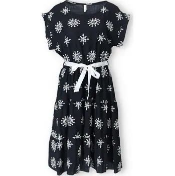 Dámské šaty Šaty MIDI s potiskem 25083 barva: černá