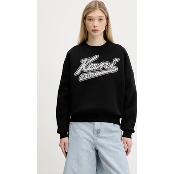Dámská mikina Mikina Karl Kani dámská, černá barva, s potiskem, PD00005444 99X, vel. XS