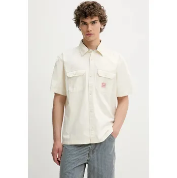 Pánská košile Bavlněná košile Levi's SS DALTON WORKER WW 001TA béžová 01X, vel. XL