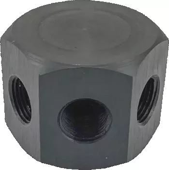 HPMC-206 malá rozvodná kostka, 6 portů, 700 bar, 3/8" NPT, náhrada enerpac A66