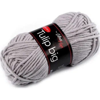 Příze Pletací příze Tulip big 100 g - 11 (41026) šedá světlá
