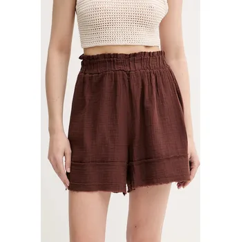Dámské kraťasy Kraťasy Answear.LAB dámské, hnědá barva, high waist NB25.1005.tos 88X, vel. S