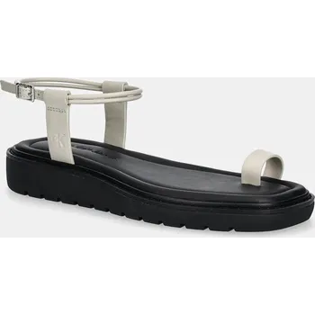 Dámské sandále Sandály Calvin Klein Jeans ROPE TOE POST SANDAL LTH MG YW0YW01893 béžová 01X, EUR 36