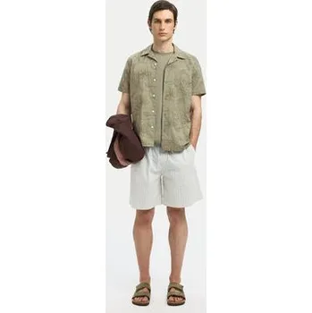 Pánská košile Selected Homme Košile 16097686 Zelená Regular Fit S