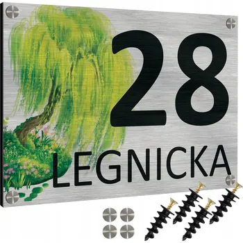 Obraz DOMOVNÍ ČÍSLO NA DŮM ADRESNÍ TABULKA Hliníková Tabulka s Číslem Domu