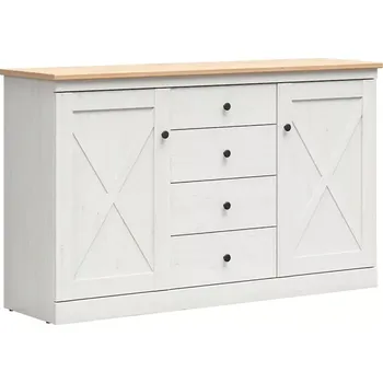 Ložnicová sestava FRIJA komoda KOM2D4S, bílá /dub artisan - SLEVA 3% s kodem radost25