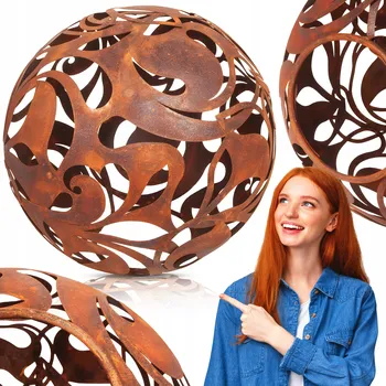 Zahradní dekorace Lampa Kapaga kovová béžová 35 cm boho