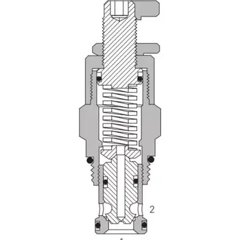Stavebniny RV3-16-S-0-35 Patrona bezpečnostního ventilu EATON, 30 l/min, 83 - 240 bar, cavity C-16-2