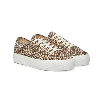 Dámské tenisky Superga Sneakersy Platform Leopard Print Hnědá 38