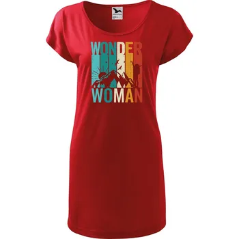 Dámské tričko DOBRÝ TRIKO Dámské tričko/šaty Wonder woman Velikost: M, Barva: Červená