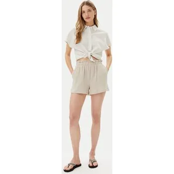 Dámské kraťasy Vero Moda Šortky z materiálu Natali 10279687 Béžová Baggy Fit L