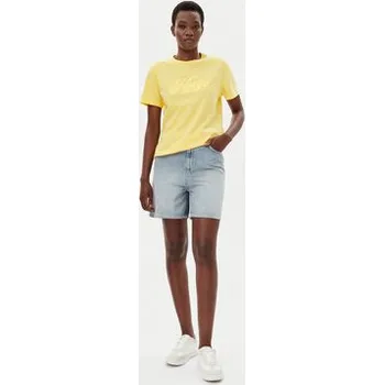 Pánské oblečení HUGO T-Shirt Damacia_4 50539101 Žlutá Regular Fit XS