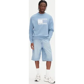 Pánská mikina Tommy Jeans Mikina Paisley Flag DM0DM20832 Modrá Relaxed Fit 3XL