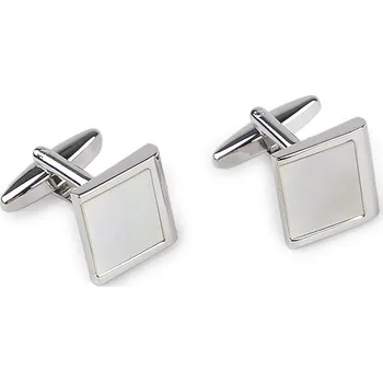 Manžetový knoflíček Perleťové manžetové knoflíky v krabičce, barva 1 stříbrná perleť