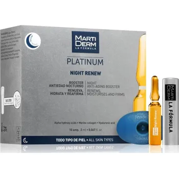 Pleťové sérum MartiDerm Platinum Night Renew noční protivráskové sérum v ampulích 10x2 ml