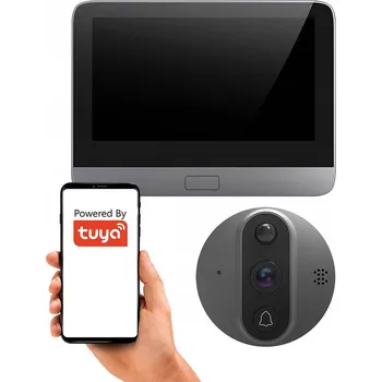 Sada domovního alarmu Psmart Inteligentní kukátkový zvonek PIR WiFi TUYA