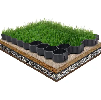 Venkovní dlažba Zatravňovací dlaždice 16 ks zelené 60 x 40 x 3 cm plast