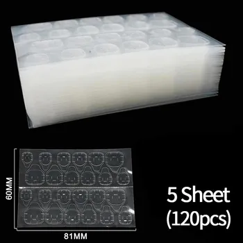 Umělé nehty Gelové lepidlo pro nalepovací nehty bez nepořádku | lepidlo, samolepky - Průhledné 24 ks x 5