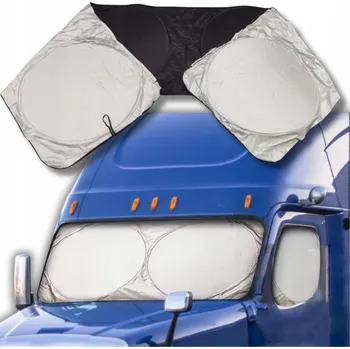 Stínítko do auta SLUNEČNÍ CLONA / ZÁSTĚNA NA PŘEDNÍ SKLO OKNA PRO TIR, NÁKLADNÍ VOZIDLO