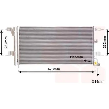 Klimatizace automobilu Kondenzátor, klimatizace VAN WEZEL 03015704