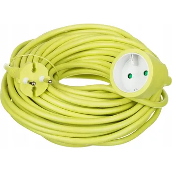 Napájecí kabel Prodlužovací kabel pro sekačku, zahradní, stavební, 20 m, kabel 2x1,0 mm, citronově zelený