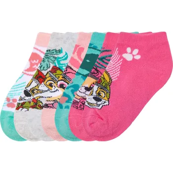 Dívčí oblečení Dětské ponožky, 7 párů (tyrkysová/šedá/růžová, 19/22)
