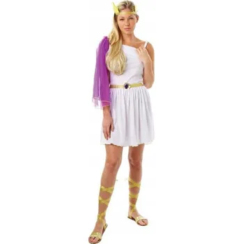 Karnevalový kostým KOSTÝM ŘECKÁ ŘEKYNĚ ŘÍMSKÁ BOHYNĚ OLYMPU FIALOVÁ KARNEVAL M