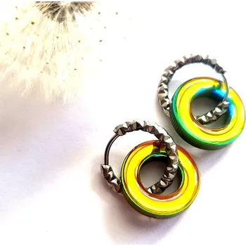 Náušnice SWITCH IT Autumn Kroužek: zdobený stříbrný (14 mm) variabilní náušnice