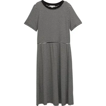 Dámské šaty TOM TAILOR® DÁMSKÉ PRUHOVANÉ ŠATY Z ÚPLETU - MODROBÍLÉ 36