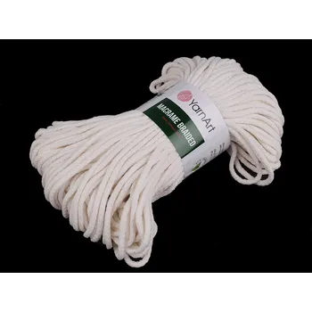 Příze YarnArt Macrame Braided 250 g (1 ks) krémová nejsvět