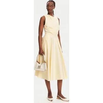 Dámské šaty Elisabetta Franchi Koktejlové šaty ABT5252E2 DC7 Žlutá Regular Fit 40