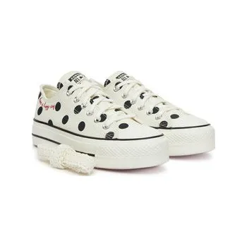 Dámské tenisky Converse Plátěnky Chuck Taylor All Star Lift Platform Polka Dots A10689C Béžová 38