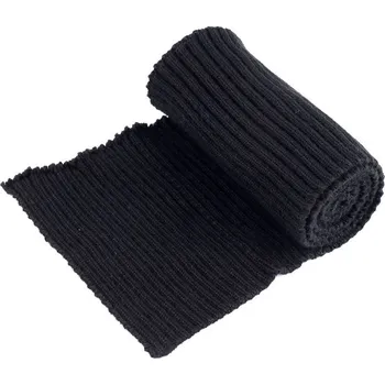 Elastický žebrovaný náplet hrubší šíře 14 cm - 2 černá