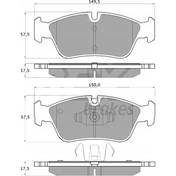 Brzdová destička Tomex TX 14-35 Sada brzdových destiček, kotoučové brzdy