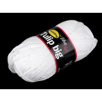 Příze Pletací příze Tulip big 100 g - 1 (4002) bílá