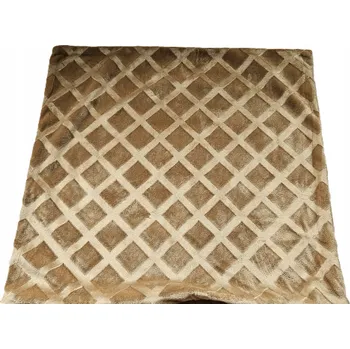 Povlak na dekorativní polštářek Dekorační povlak na polštář 40x40 CUSHION COVER béžový s kostkovaným vzorem