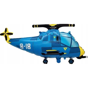 Balónek Fóliový balónek ve tvaru helikoptéry, 52 x 89 cm.