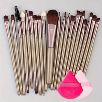 Kosmetický štětec Sada 20 ks makeup štětců pro líčení očí a tváře | sada štětců, kosmetická sada - 20BR-AB